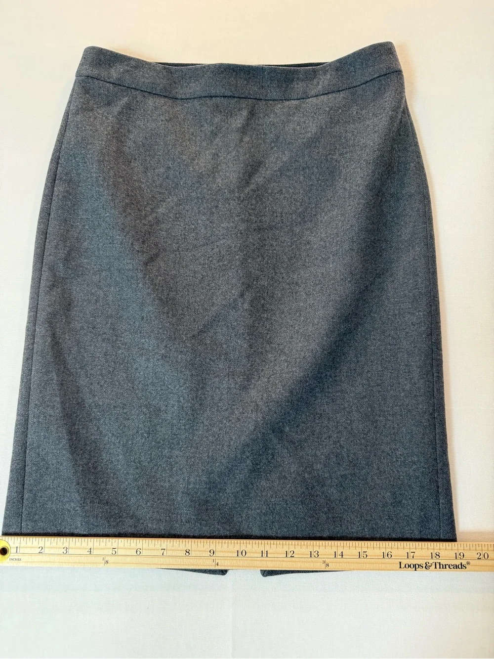 J. Crew Gray 100% Wool Pencil Skirt